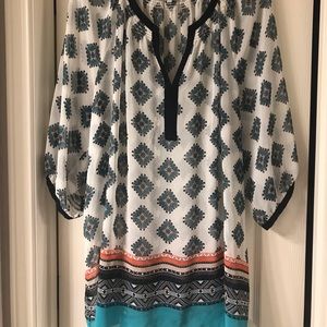 Sheer printed Tunic